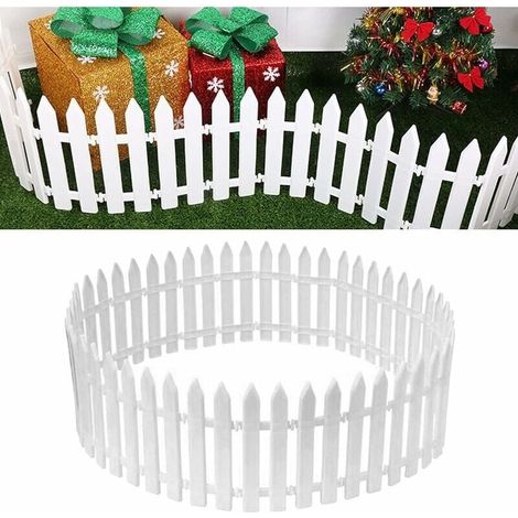 20 Stück Plastikzaun In Weiß Für Weihnachtsbaum, Haus Und Garten – Dekoration Für Hochzeitsfeier, Miniaturgarten, Rasenkante