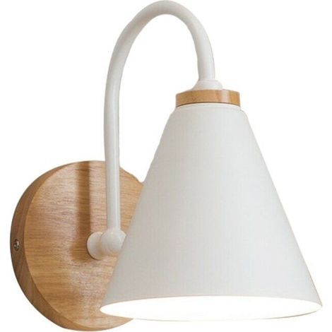 Wandleuchte In Weiß Mit Schirm, 1 Lichtpunkt E27, Maße 15 X 15 X 24 Cm, Modell Forest