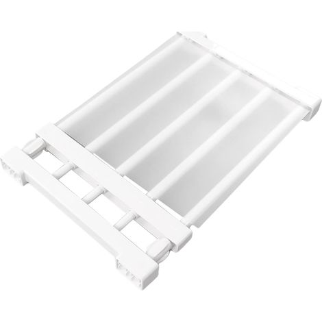 Erweiterbares Spannregal Für Den Schrank, Verstellbares Metallregal Ohne Nägel Für Schrank, Küche, Badezimmer, Weiß, Breite 24 Cm (38-55 Cm)