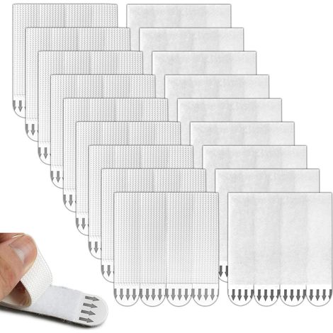 Set Aus 36 Paar (72 Bändern) Besonders Reißfesten Aufhängebändern, Selbstklebende Bilderleisten-aufhänger Für Die Wand, Doppelseitige Befestigungsbänder, Schadenfreie, Entfernbare Wandmontage Für
