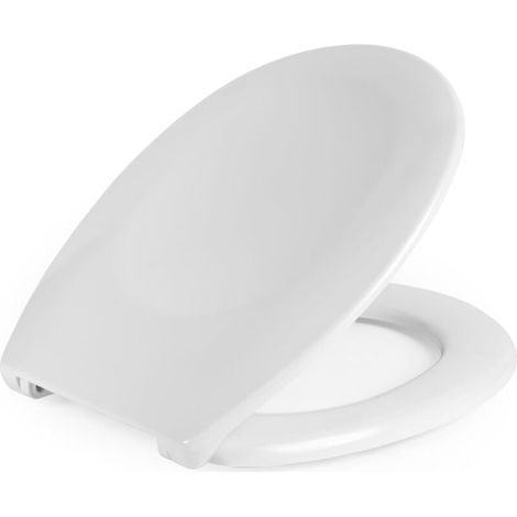 Universeller Wc-deckel In U-form Mit Absenkautomatik, Weiße Universelle Toilettenbrille, Leicht Zu Reinigen, Belastbar Bis 150 Kg, Weiß, 44 X 34 Cm