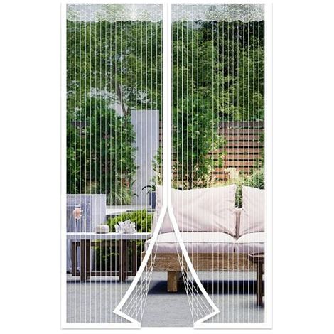 Magnetisches Türfliegennetz, Antimücken-türvorhang Mit Magnetischem Verschluss, Ohne Bohren (weiß, 120x220 Cm)