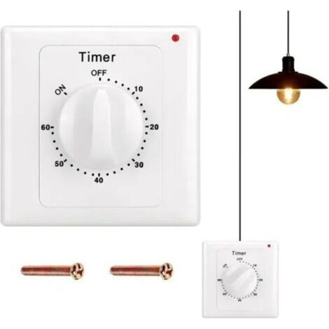 Zeitschaltuhr: 60-minuten-timer, Wassergeschützter Lichtschalter Mit Timer, Zum Einbau