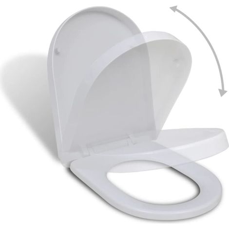 Wc-deckel Mit Soft-close, Weiß, Eckig - The Living Store