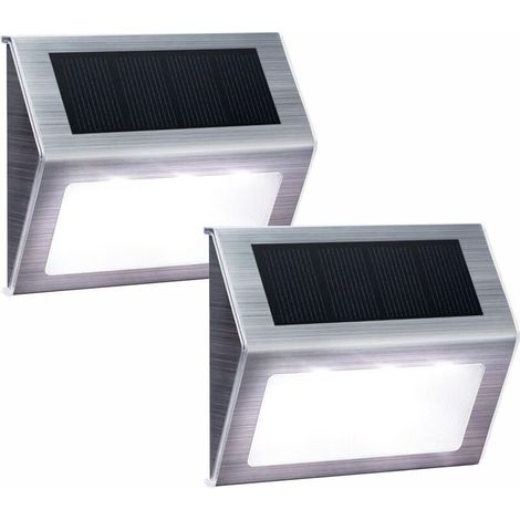 Led-solar-stufenlichter Für Treppen, Zäune Und Wege, Wasserdichtes Outdoor-design Mit Weißem Licht, 6 Stück
