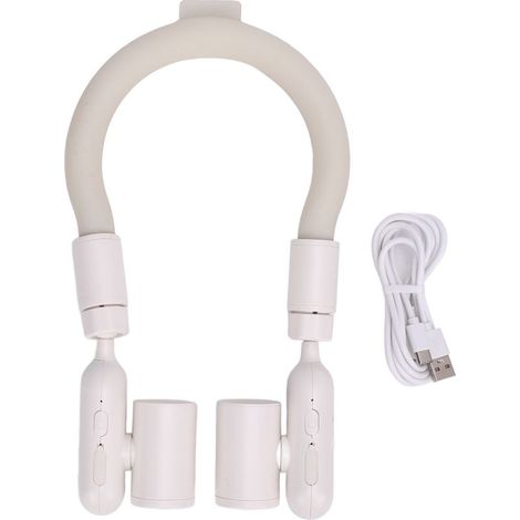 Tragbarer Ventilator Mit Kühlendem Nackenring, Hohe Geschwindigkeit, Pcm-membran, Batteriebetrieben, Leise Und Leicht, Ideal Für Outdoor-sport (weiß)