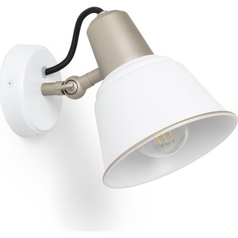 Bad-wandlampe Aus Metall, Modell Birzay, Farbe Weiß
