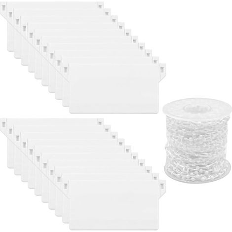 Set Aus 20 Vertikalen Rollos Und 10 Meter Weißer Kette 89 Mm Für Tür- Und Fenstervorhänge