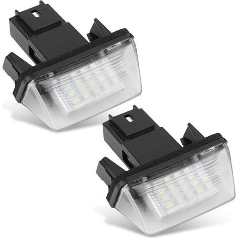 2-teiliges Kfz-kennzeichenleuchten-set Mit 18 Leds Links Und Rechts Für C3 2002–2009 / Berlingo / 306 307 406 5008