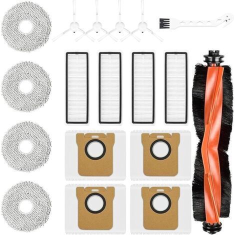 18-teiliges Zubehörset Für Saugroboter Robot Vacuum X20+/x20 Plus – 1 Hauptbürste, 4 Staubbeutel, 4 Bürsten