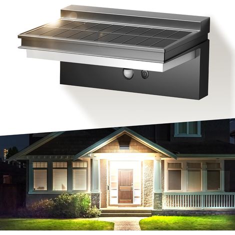 Bewegungsmelder-solarlampe, Extrem Helle Außenwandleuchte Mit 1500 Lm, Ip65 Wasserdicht, 4 Beleuchtungsmodi Für Garten Und Garage, Kaltweiß, 1 Stück