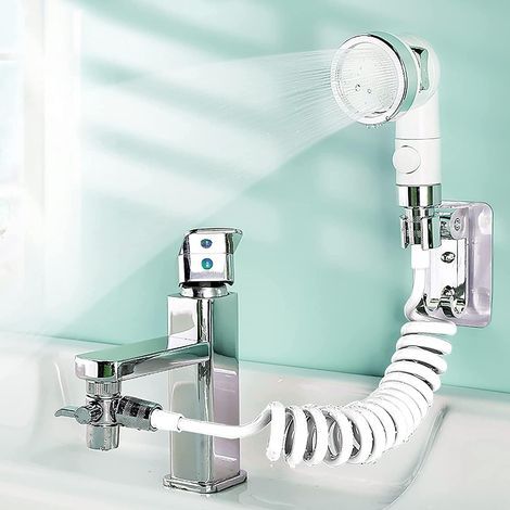 Duschbrause Für Waschbecken, Teleskop-schlauch Mit Handbrause Für Bidet Und Wand-waschbecken, Wassersparende Duschbrause, Ideal Zum Haarewaschen Oder Reinigen Des Waschbeckens