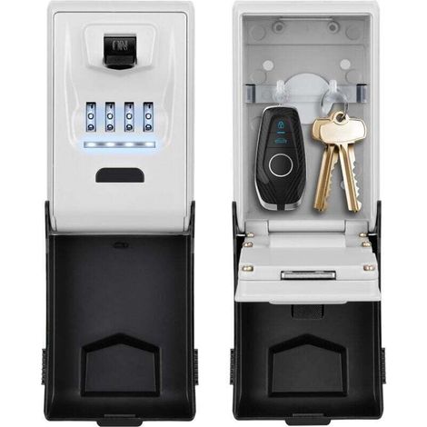 Sichere Schlüsselbox Für Den Außenbereich [mit Hintergrundbeleuchtung], Große Wasserdichte Wand-schlüsselbox Mit Digitalem Code, Robuster Schlüsselkasten Für Innenräume