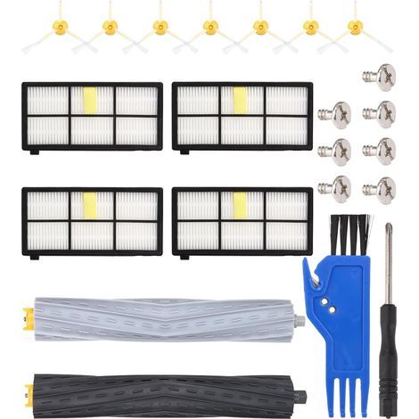 Kit Remplacement Accessoires Pour Irobot Roomba Série 800 900,pièces De Rechange Remplacement Pour 850 860 861 865 870 876 886 891 960 965,1 Jeu Brosses Principales,4 Filtres,7 Brosses