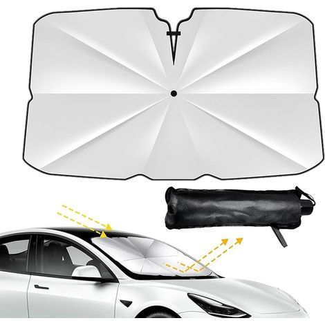 Regenschirm Sonnenschutz Windschutzscheibe Vorne Für Autos, Faltbare Windschutzscheibe Für Autos, Uv-schutz Und Thermische Isolierung, Einfache Aufbewahrung Für Die Meisten Autos Und Suvs