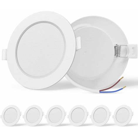 Set Mit 6 Einbau-led-spots, Hohe Helligkeit, Einbau-led-spots Für Die Decke, 9w Entspricht 72w Glühlampe, Ac 230v, Natürliches Licht 4000k, Für Badezimmer, Wohnzimmer, Ф90-110mm