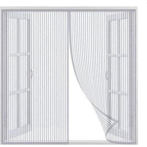 Magnetisches Fliegengitter Für Fenster Mit Automatischem Verschluss, 120 X 130 Cm, Farbe Weiß, Mit Integrierten Magneten Und Kostenlosen Klettverschlüssen