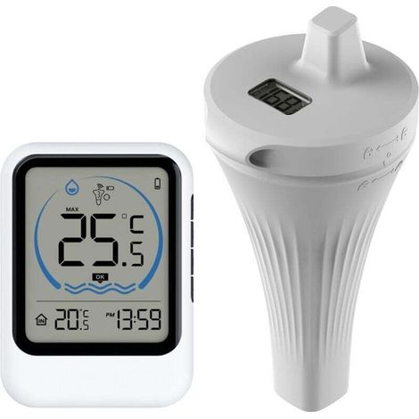 Schwimmender Digitaler Pool-thermometer Mit Lcd-anzeige, Kabelloses Schwimmthermometer, Ip67, Wassertemperaturmesser Für Pools, Whirlpools Und Spas