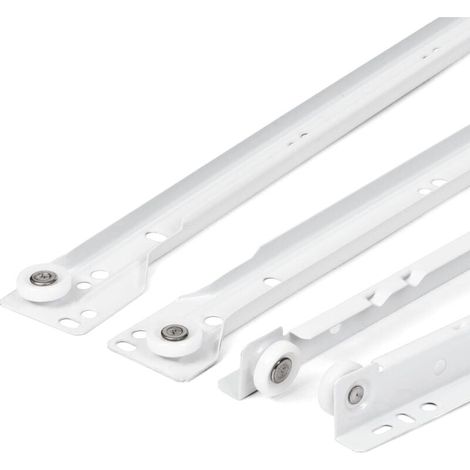 Schubladen-auszugsschiene 400 Mm – 2er-set (1 Paar) Ausziehschienen Für Schubladen, Weiß, Teilauszug-schienensystem – Einfach Zu Montierendes Schublade-auszugs-kit