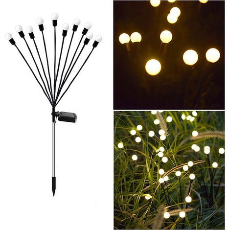 Außenleuchten Mit Solarbetrieb, 2 Stück, 10 Led, Solarbetriebene Lichter Für Garten Und Balkon, Außen-solarbeleuchtung, Gartendeko, Wasserdicht Nach Ip65