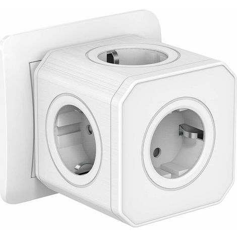 Wandsteckdosenleiste Multiprise Cube 5-in-1 Mit Überspannungsschutz&parasurtenseurs,multiprise Cube 4000w/16a Mit Sicherheitsklappe,tragbare Stromverteiler Für Büro Reisen