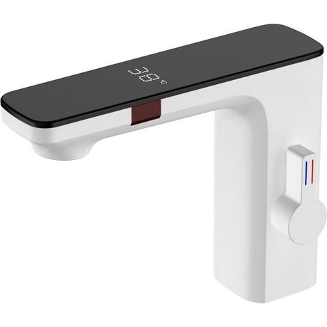 Waschbecken-armatur Mit Intelligenter Sensorsteuerung 1,27 Cm – Warm-/kaltwasser-mischer – Berührungslos Automatisch – Weiß