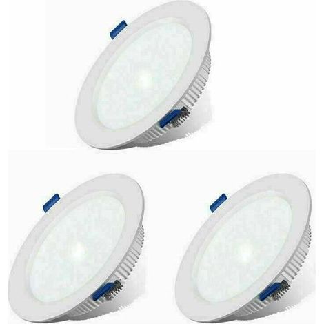 3er-set Led-einbauspots Extra Flach Ultradünn Ip44 12w Warmweiß Deckenspots Deckenleuchte Für Badezimmer Wohnzimmer Küche Flur [energieeffizienzklasse A+]