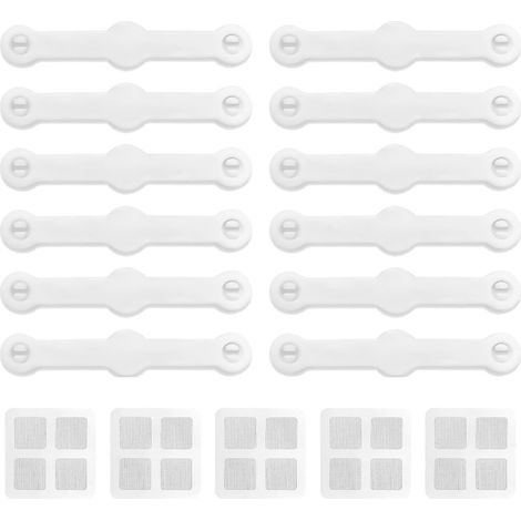 Lot 12 Fensterbefestigungsbänder – Bildschirm-reparaturaufkleber, Anti-mücken