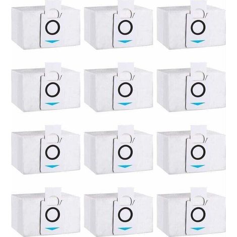 Set Aus 12 Staubsaugerbeuteln, Zubehör Kompatibel Mit Ecovacs Deebot X1 Omni, X1 E Omni, X1 Turbo, T20 Omni, Ersatz-staubbeutel Für Ecovacs Deebot Saugroboter