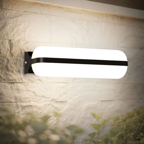Led-wandleuchte Für Innen- Und Außenbereich, 24 W, 2000 Lm, Bidirektionale Beleuchtung Oben/unten, Farbtemperatur 4000 K, Schutzart Ip65, Wasserdicht, Für Balkon, Flur, Keller, Ja