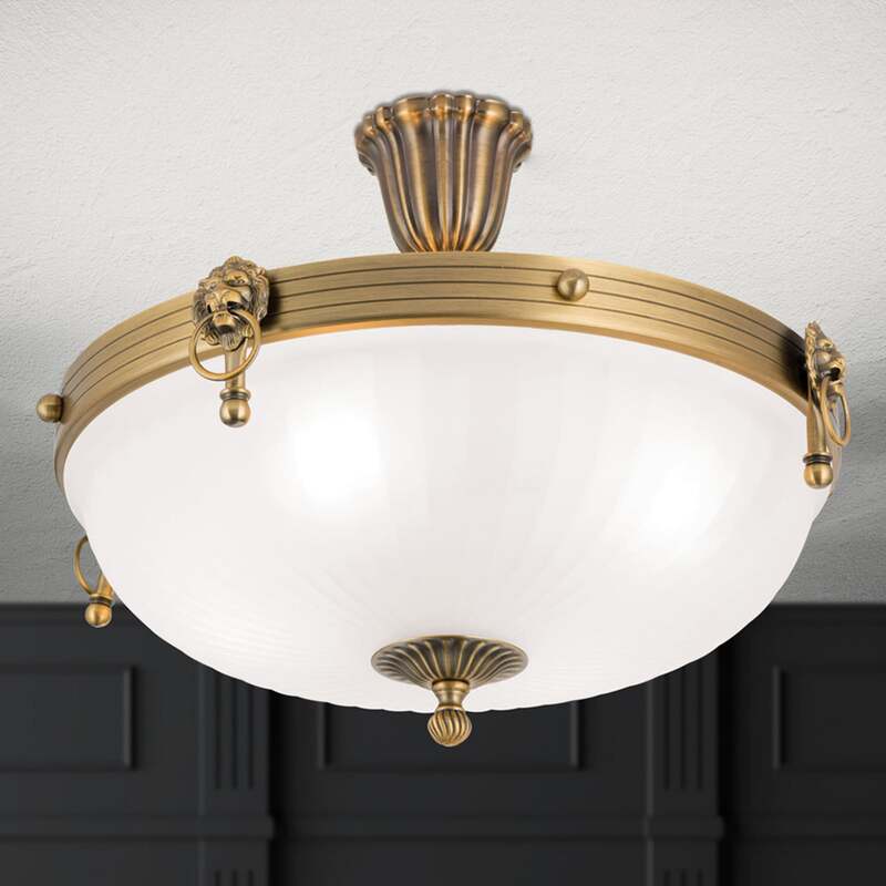 [gebraucht] B-ware Orion Deckenleuchte Rocca Led Lampe Dimmbar 4-flammig Bronze Ø43cm 30cm Hoch