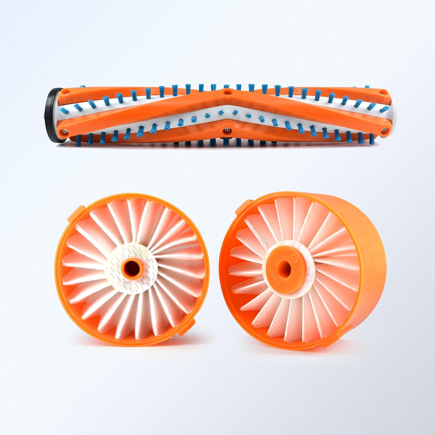 Kompatibel Mit Black+decker Bsv2020g Bsv2020p Akku-staubsaugern, Ersatz-bodenreinigungszubehörset (orange, V1 Hauptwalzenbürste, 2 Filter)