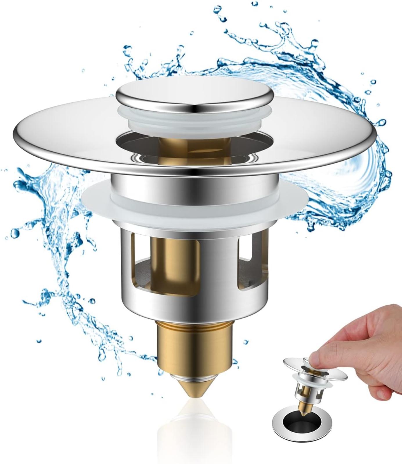 Universeller Pop-up-ablaufstopfen Für Waschbecken, Küchenspülen Und Badezimmer (25–46 Mm), Verstopfungsschutzfilter