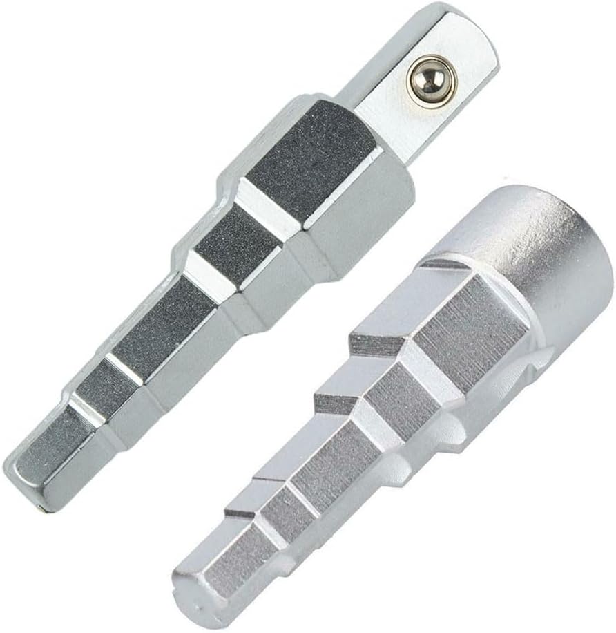 Stufen-heizkörperschlüssel 10–21 Mm 1/2" Für Ratschengriff, Kohlenstoffstahl-rohrleitungen Mit 5 Größen (10/11/12,5/16/21 Mm), 2er-pack