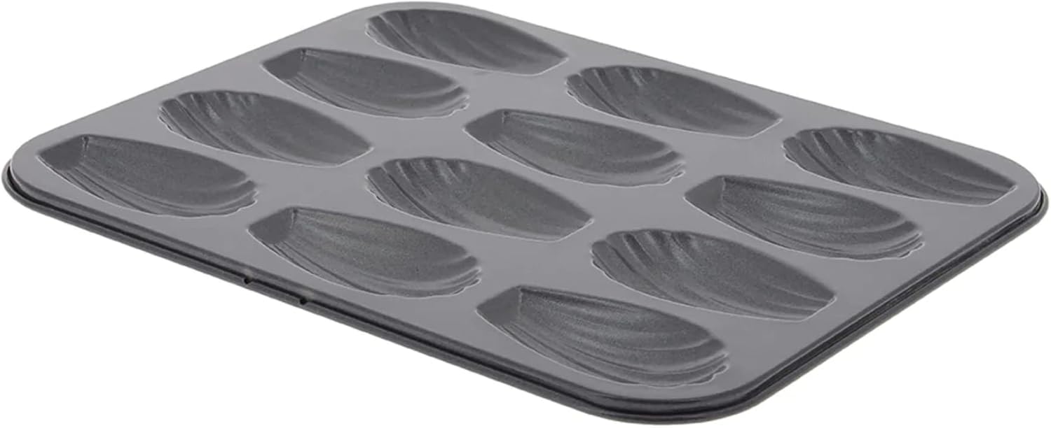 Antihaftbeschichtete Stahlplatte Für 12 Madeleines - 26 X 20 X 1,5 Cm