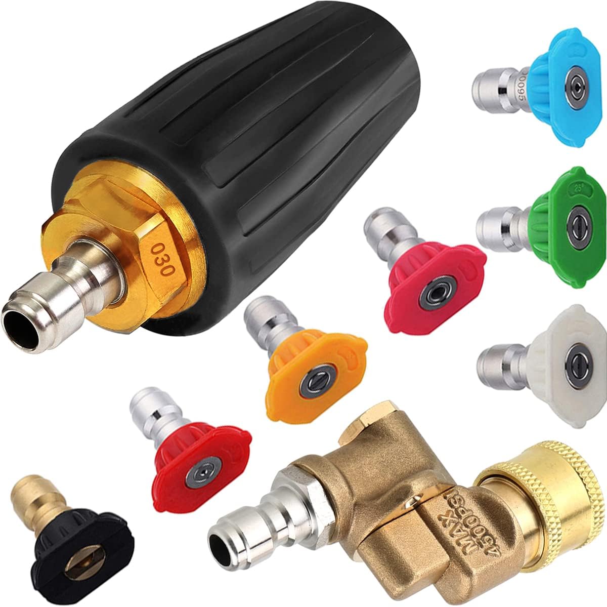 Turbo-turbo-turbo-tural-anschlüsse Für Hochdruckreiniger, 3600 Psi, 1/4 Zoll, Schnellanschluss, Mit 5-fach Drehbarem Adapter