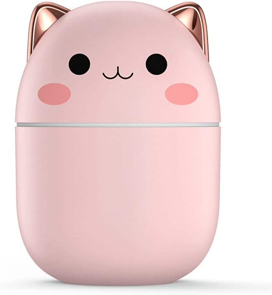 200 Luftbefeuchter, Niedlicher Kawaii-aroma-diffusor Mit Licht, Kühlem Nachtnebel Für Zuhause, Schlafzimmer, Auto, Karten-luftreiniger