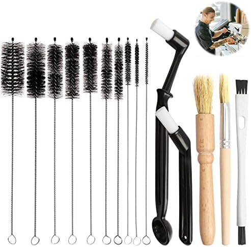 Kaffeemaschinen-reinigungsbürstenset, 15-teiliges Reinigungsbürstenset Für Kaffeemühlen, Praktisches Reinigungszubehör Für Espressomaschinen Und Mühlen Mit 10 Reinigungsbürstenröhrchen