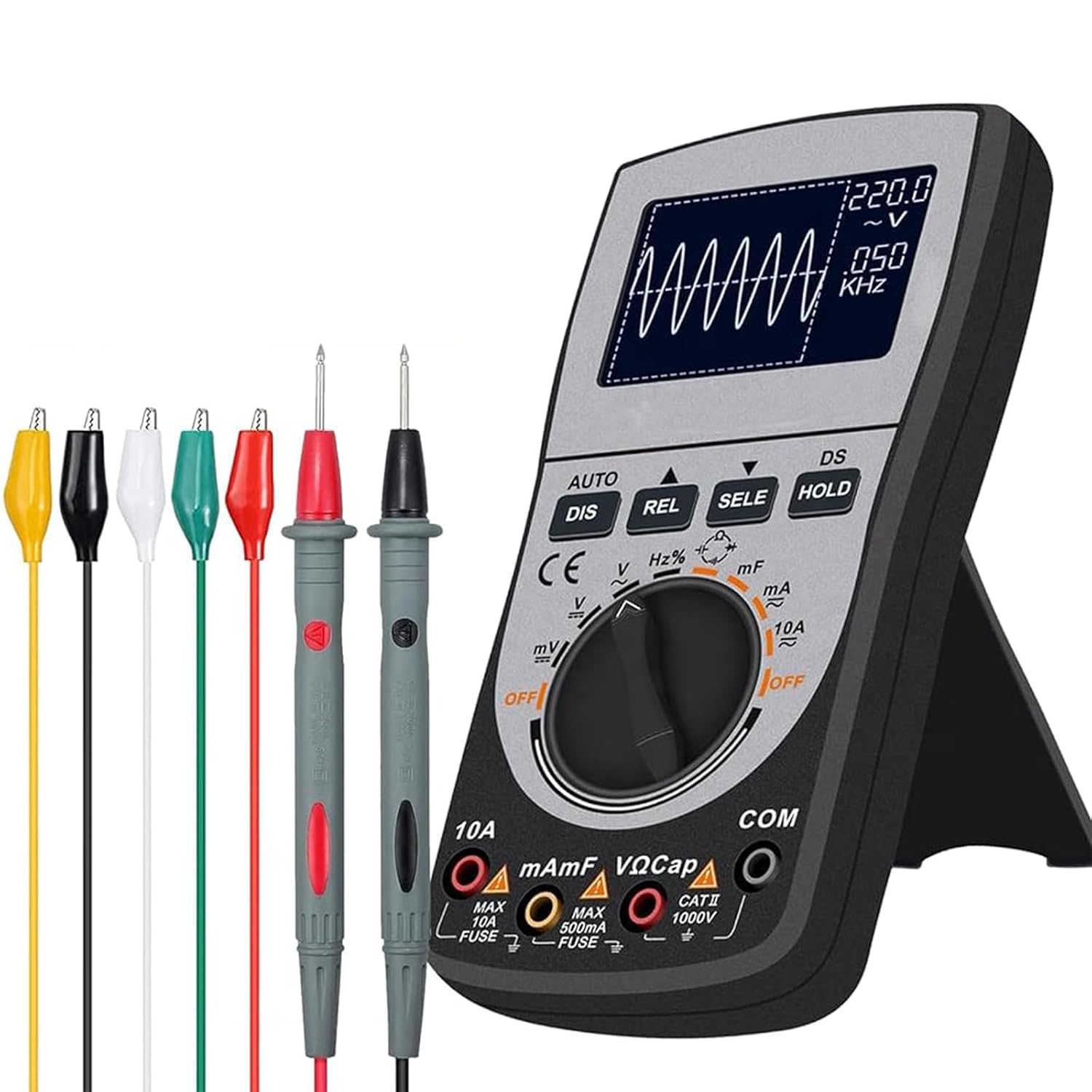 2-in-1 Led-oszilloskop-multimeter, 2,4-zoll-farbbildschirm, Hochauflösendes Et826, 2,5-meter-abtastung, Msps-test, Intelligentes Digitales Oszilloskop