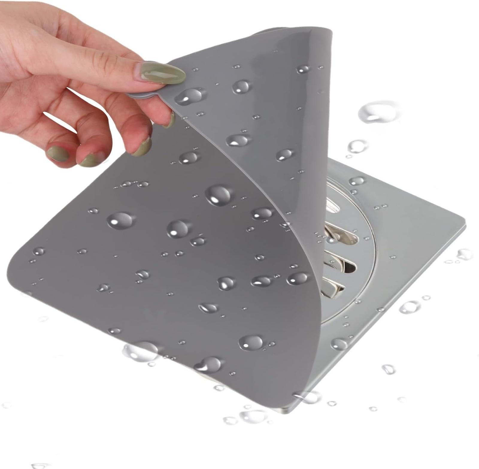 Geruchshemmender Duschabflussstopfen, 2 Stück, Graues Silikon, 20 X 20 Mm, Ideal Für Badezimmerabflüsse, Effektive Lösung Gegen Unangenehme Gerüche
