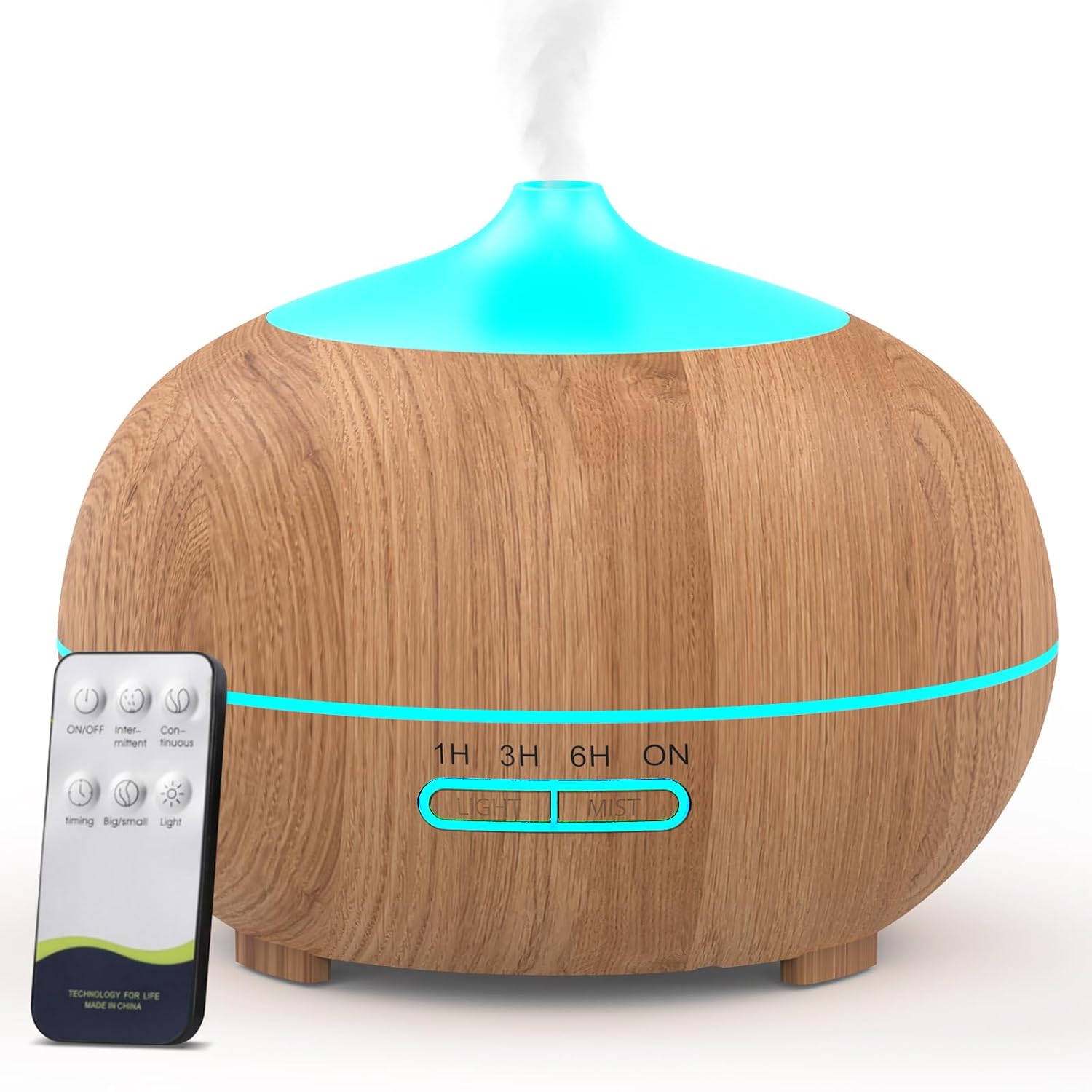 500-ml-aroma-diffusor, Ultraschall-diffusor Mit Fernbedienung, 4 Timern Und 2 Nebelmodi, Automatische Abschaltung Bei Wassermangel, Für Zuhause, Büro, Schlafzimmer Und Spa