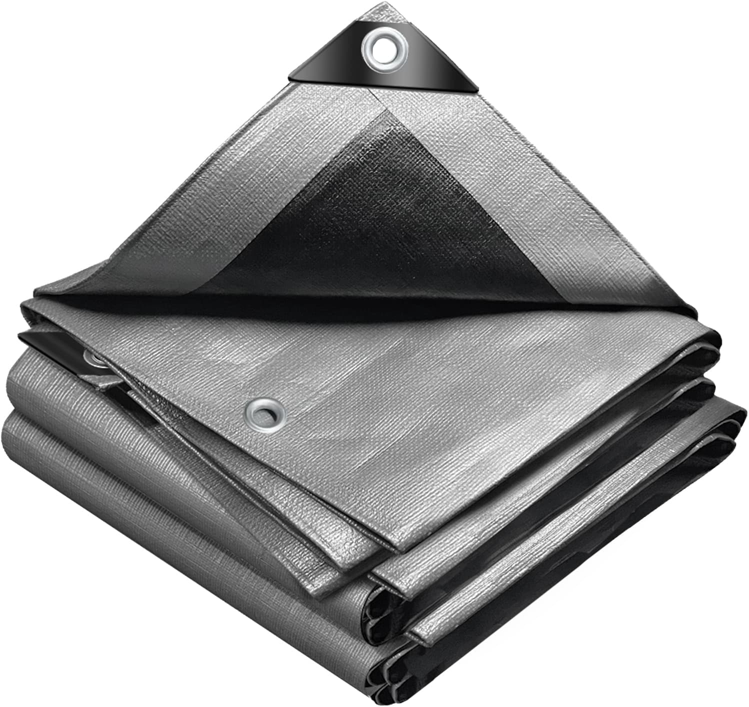 Vounot® Schutzplane Aus 240 G/m² Polyethylen, Extrem Strapazierfähig Und Wasserdicht, Beidseitig Mit Aluminiumösen Versehen, Wasserdichte Abdeckung Für Garten Und Pool, 3 X 4 M