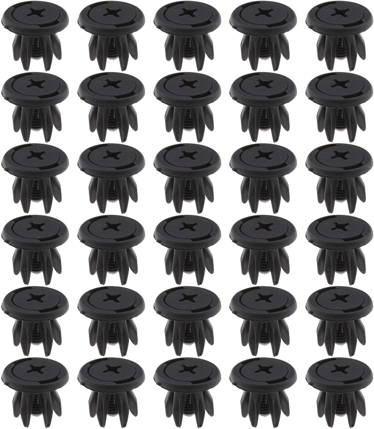 30er-packung Kunststoff-radlaufschutzclips Für Den Fahrzeuginnenraum, 10 Mm Kompatibel, Schwarz