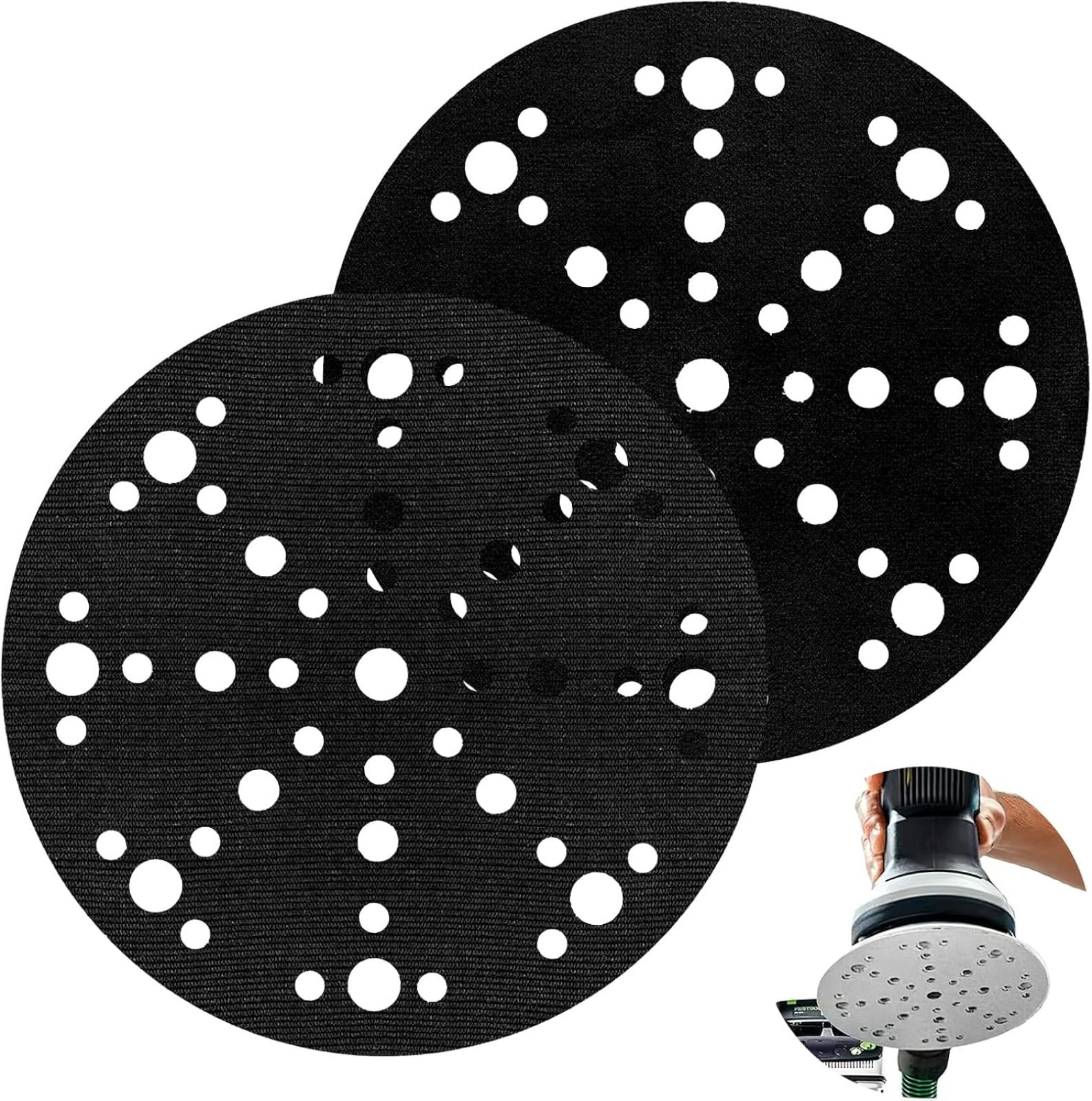 2 Stück 150 Mm Weiche Schleifpads - 49 Löcher, Weiche Schaumstoffschnittstelle Für Schleif- Und Polierpads