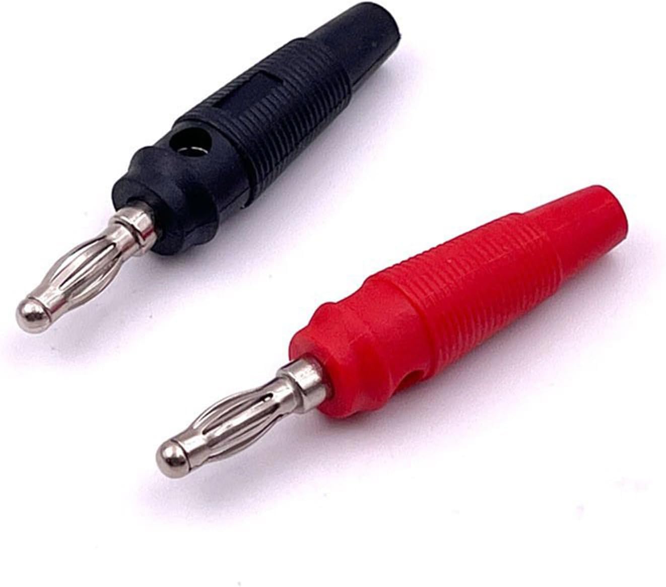 4 Stück 4-mm-bananenstecker (2 Schwarze, 2 Rote), Bananenstecker-adapter Für Lautsprecherkabel, Multimeter