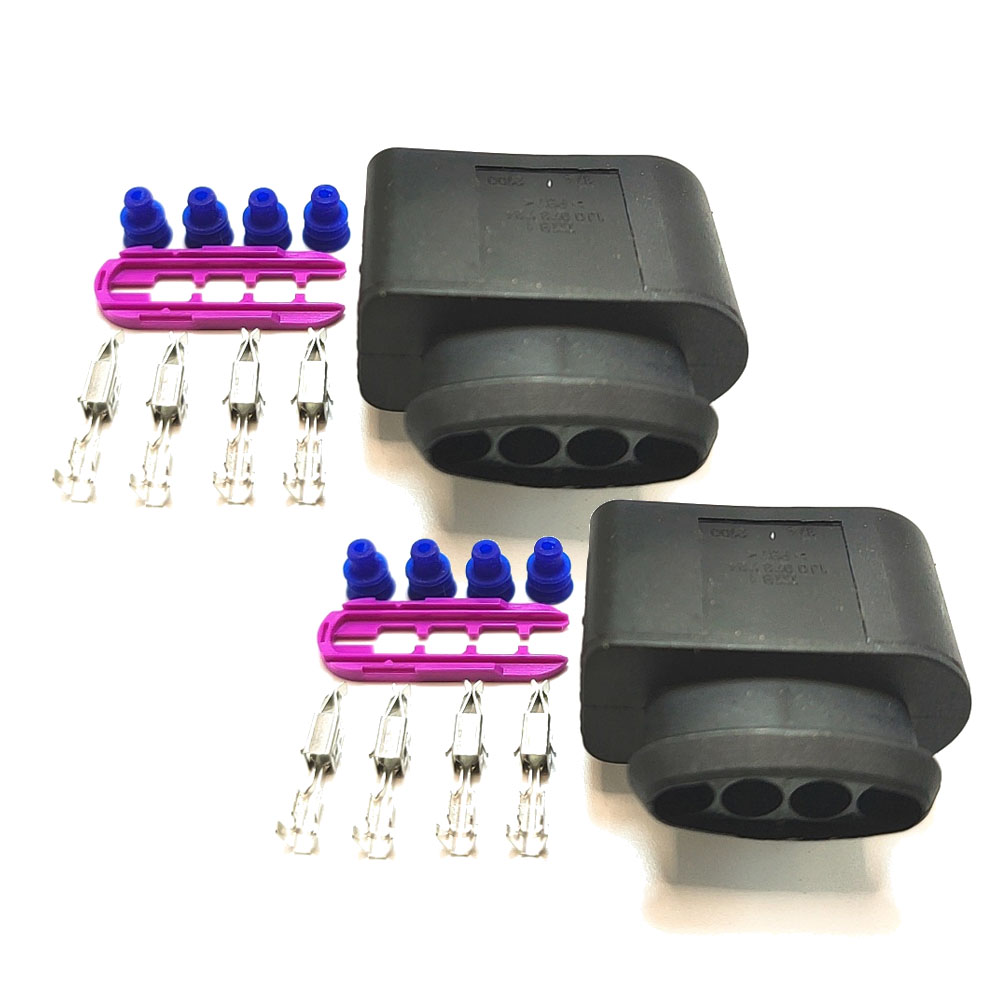 2 Sätze 4-poliger Kfz-buchsenstecker Mit Buchsenkontakten Und Dichtungen, Stecker Für Kfz-zündspule 1j0973724