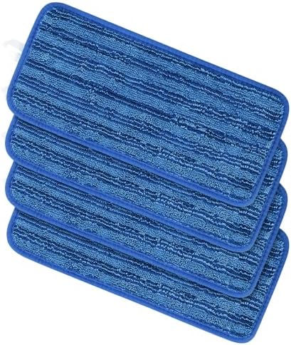 Set Mit 4 Wiederverwendbaren Nass-/hochdruckreinigungstüchern, Ersatz-mikrofasertücher, Waschbar, Zur Reinigung Von Trockenen Oder Nassen Böden (4 Stück - Blau)