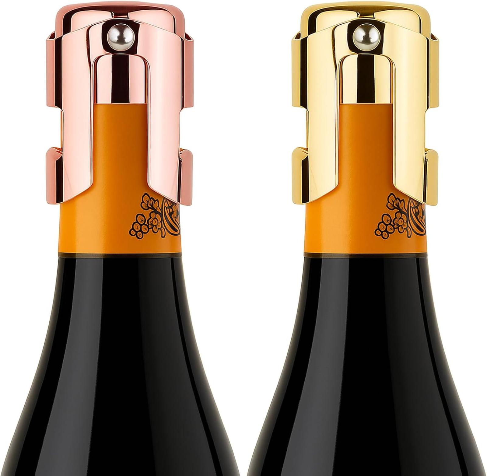 2 Stück Champagner-/weinverschlüsse Aus Edelstahl, Hervorragende Abdichtung