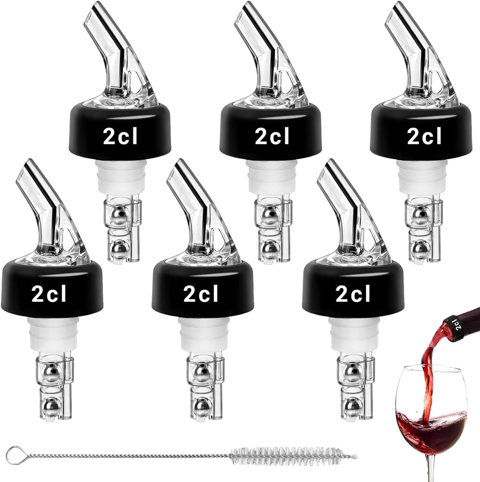 6-teiliger Messbecher Für Alkohol, 2 Cl Verstellbarer Ausgießer (20 Ml)