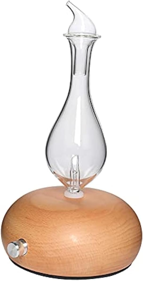 Vernebelungs-aroma-diffusor, Handgefertigter Glas-aromatherapie-diffusor Mit Holzsockel, Usb-betrieben, Für Zuhause Oder Büro